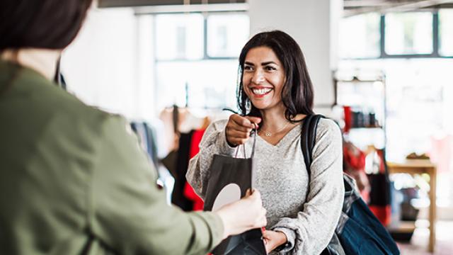 Woman shopping in store